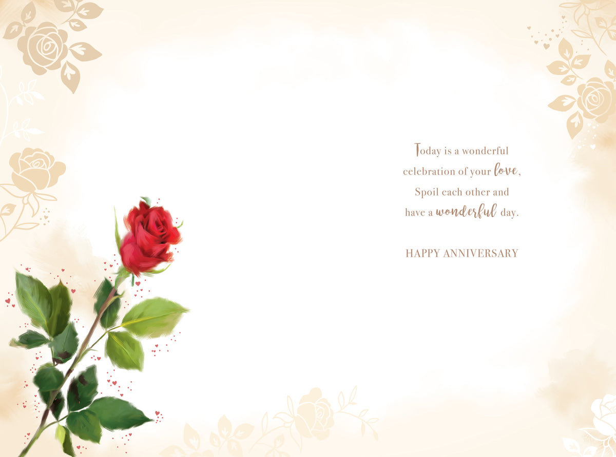 Mum Dad Ruby Anniversary Card On Your 40th Rose Happy Lovely Verse