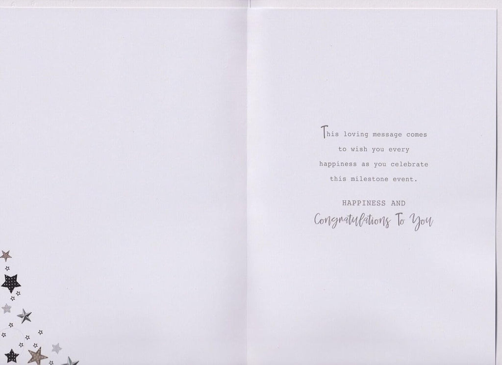 Silver Anniversary Card  Son & Daughter-in-Law  Cake & Champagne 25th 15x23cm