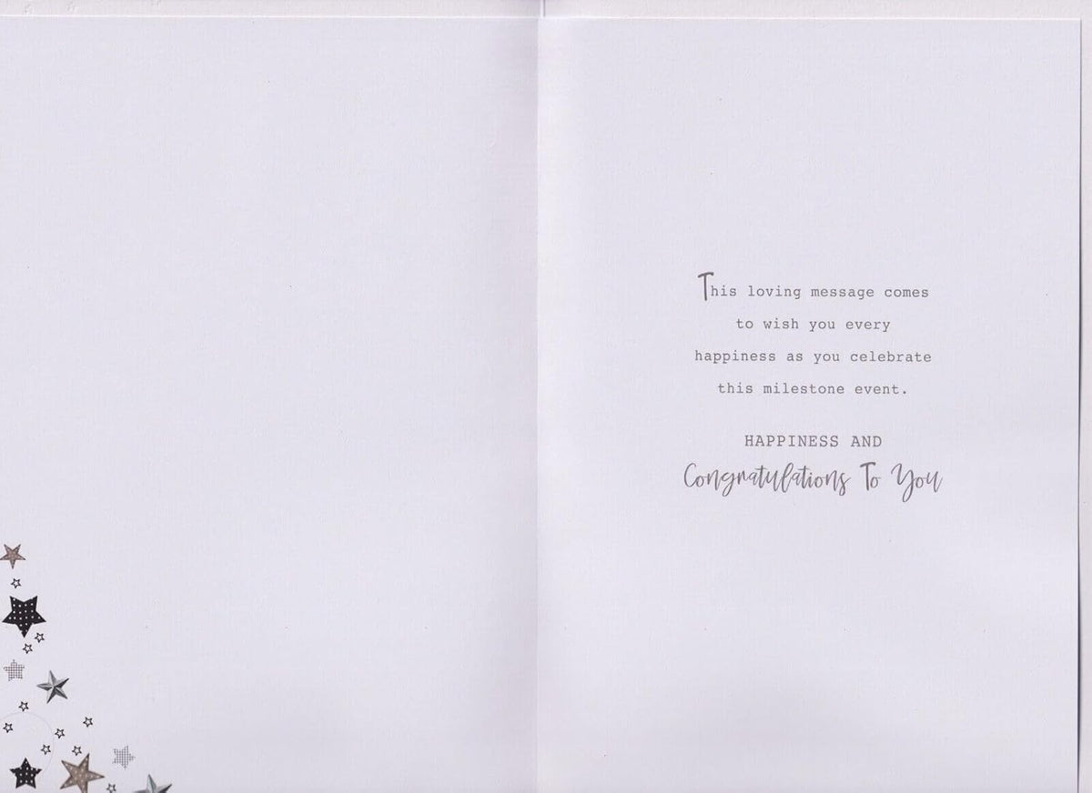 Silver Anniversary Card  Son & Daughter-in-Law  Cake & Champagne 25th 15x23cm