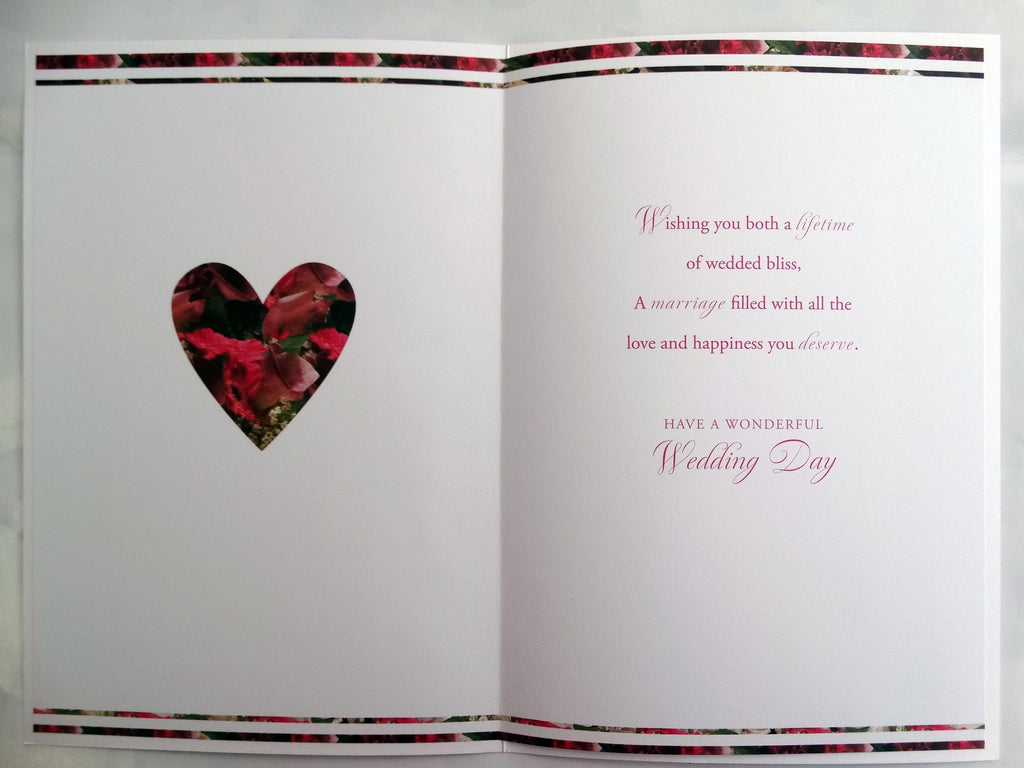 Sister & Your Husband Wedding Day Card  Bride & Floral Design  14x21cm
