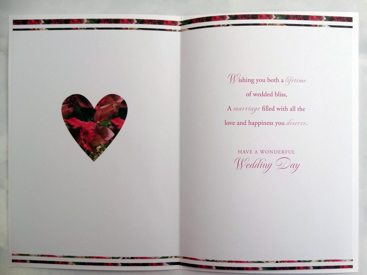 Sister & Your Husband Wedding Day Card  Bride & Floral Design  14x21cm