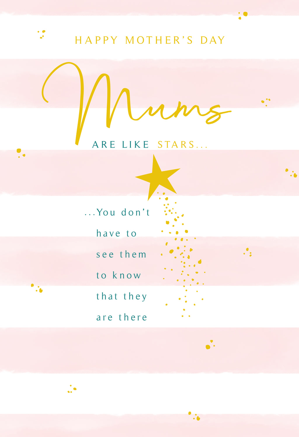 Happy Mothers Day Mums Are Like Stars Mother's Day Card Lovely Verse