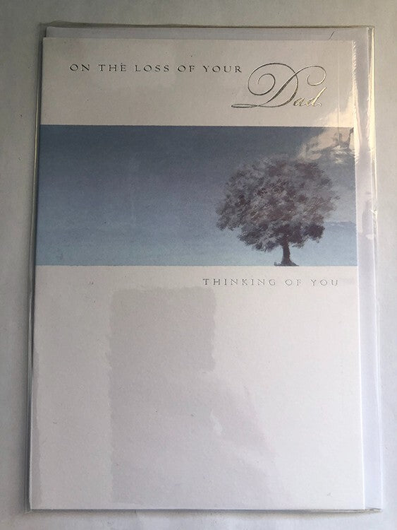 With Sympathy Condolence Card On The Loss Of Your Dad Tree