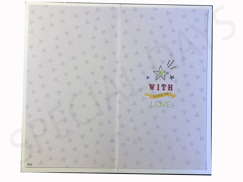 Someone Special Birthday Card Bold Word Scroll Star Design Happy Lovely Verse