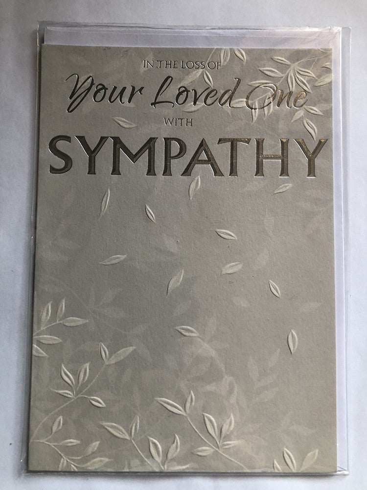 With Sympathy Condolence Card In The Loss Of Your Loved One Leaves