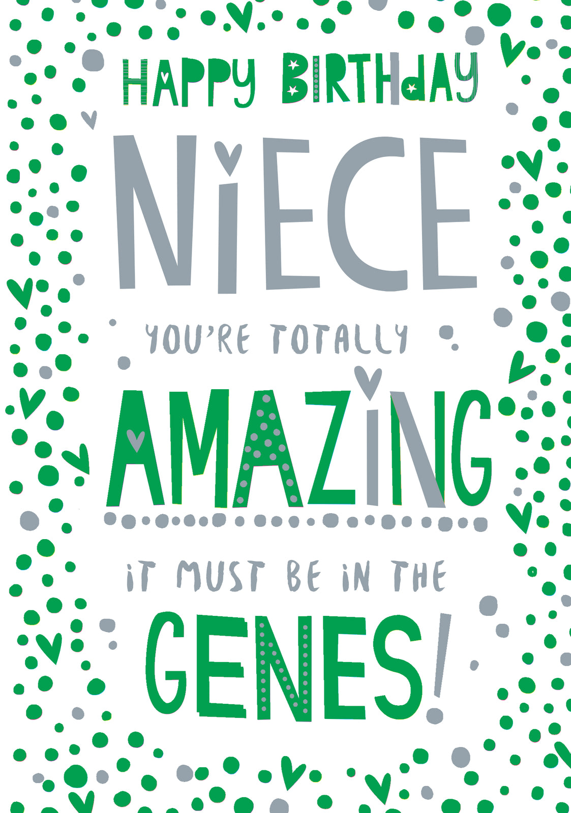 Niece Happy Birthday Card You're Totally Amazing It Must Be In The Genes