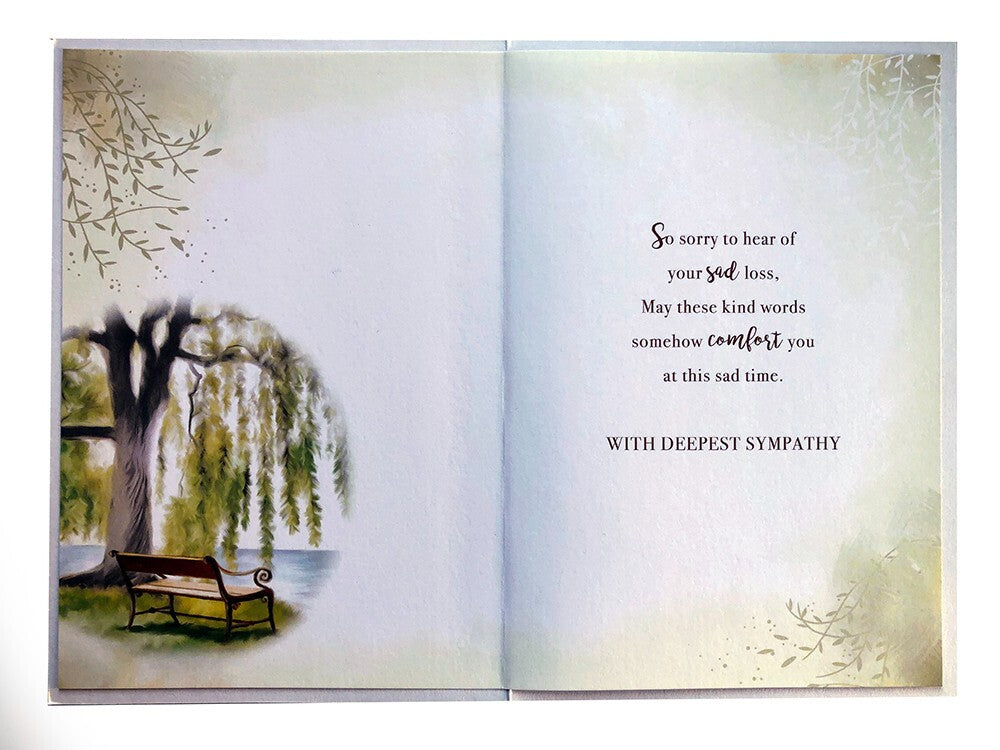 Sorry For The Loss Of Your Dad Bench Design Sympathy Condolence Bereavement Card