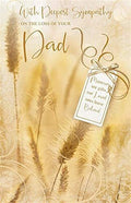 Dad Sympathy Bereavement Card With Deepest On The Loss Of Your Cornfield Design