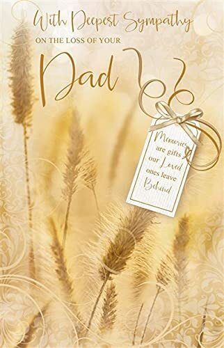 Dad Sympathy Bereavement Card With Deepest On The Loss Of Your Cornfield Design