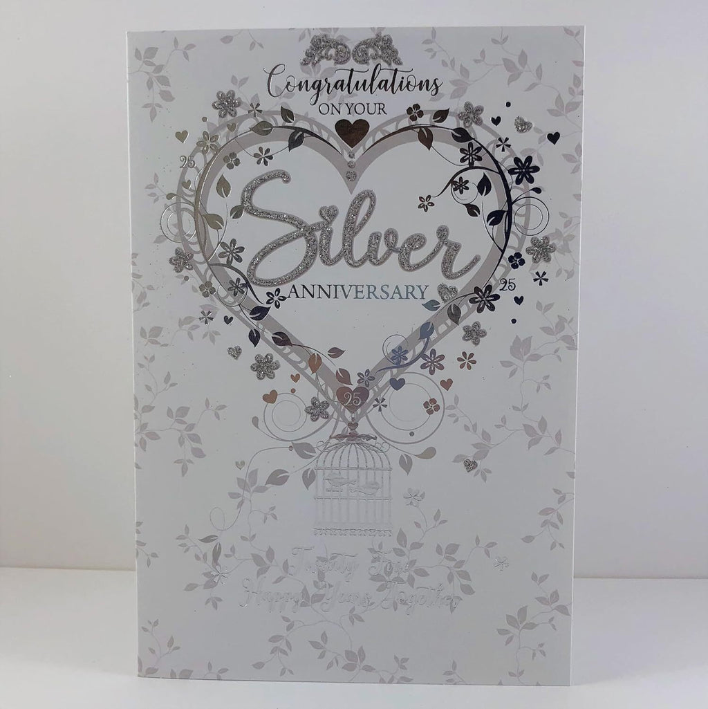 Silver Anniversary 25 Years Anniversary Card Lovely Verse