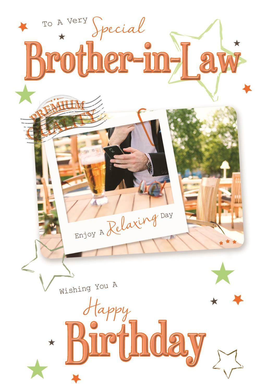 Brother In Law Birthday Card Country Pub Lunch Design Happy Lovely Verse