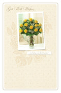 Get Well Wishes Card To Help You Feel Better Yellow Roses Design Bright Modern