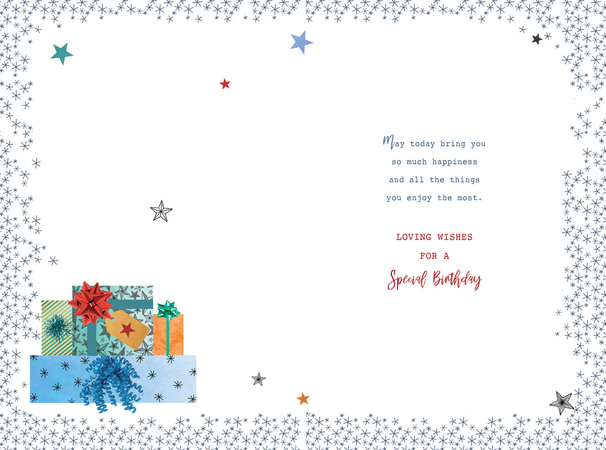 Husband 60th Birthday Card - Modern Glitter Design - Special Loving Wishes