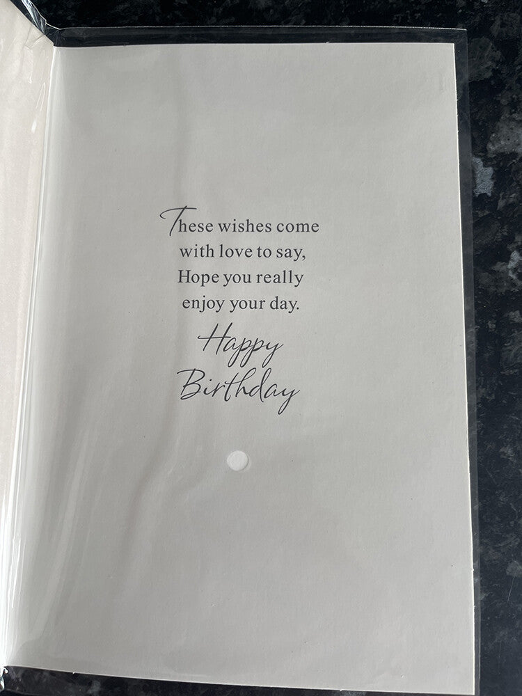 Grandad Happy Birthday Card Yachts Harbour Sea Wall Just For You