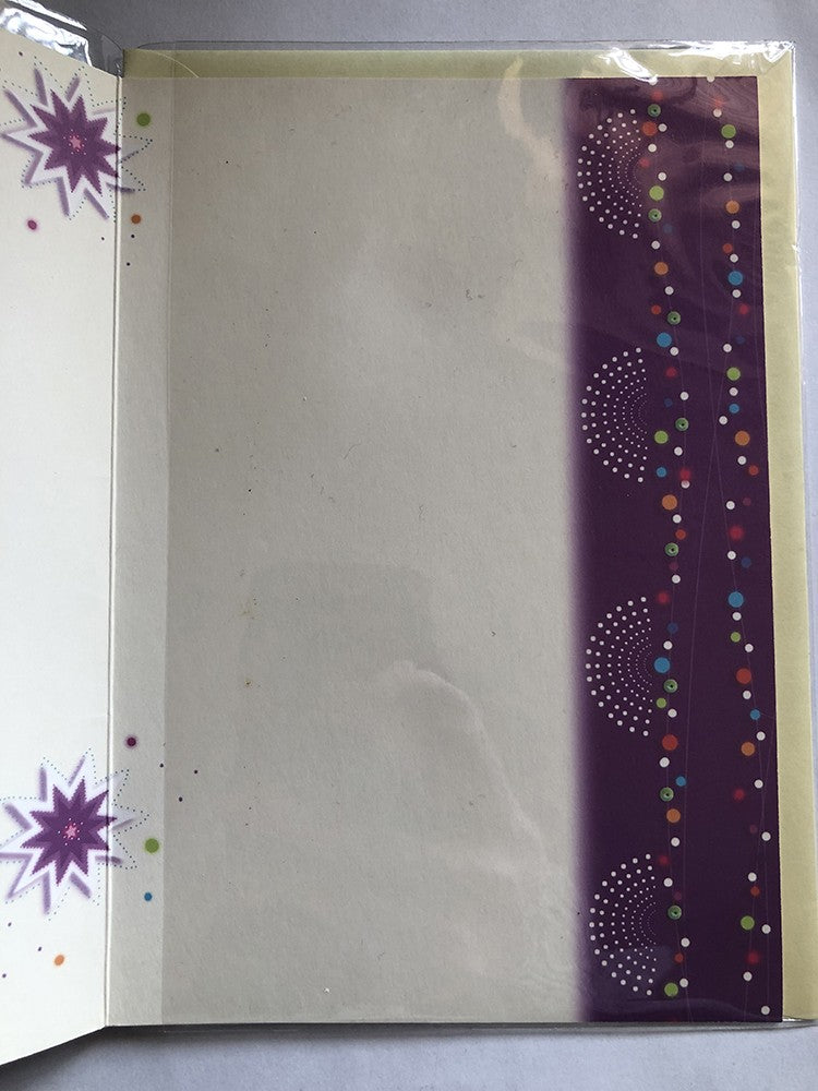 Sorry You're Leaving Card Purple Cute Bears Champagne Glasses Stars