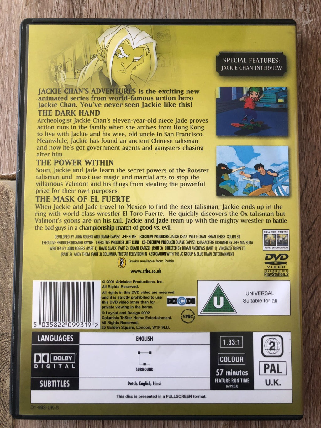 JACKIE CHAN ADVENTURES - THE SEARCH FOR THE TALISMANS  New Dvd
