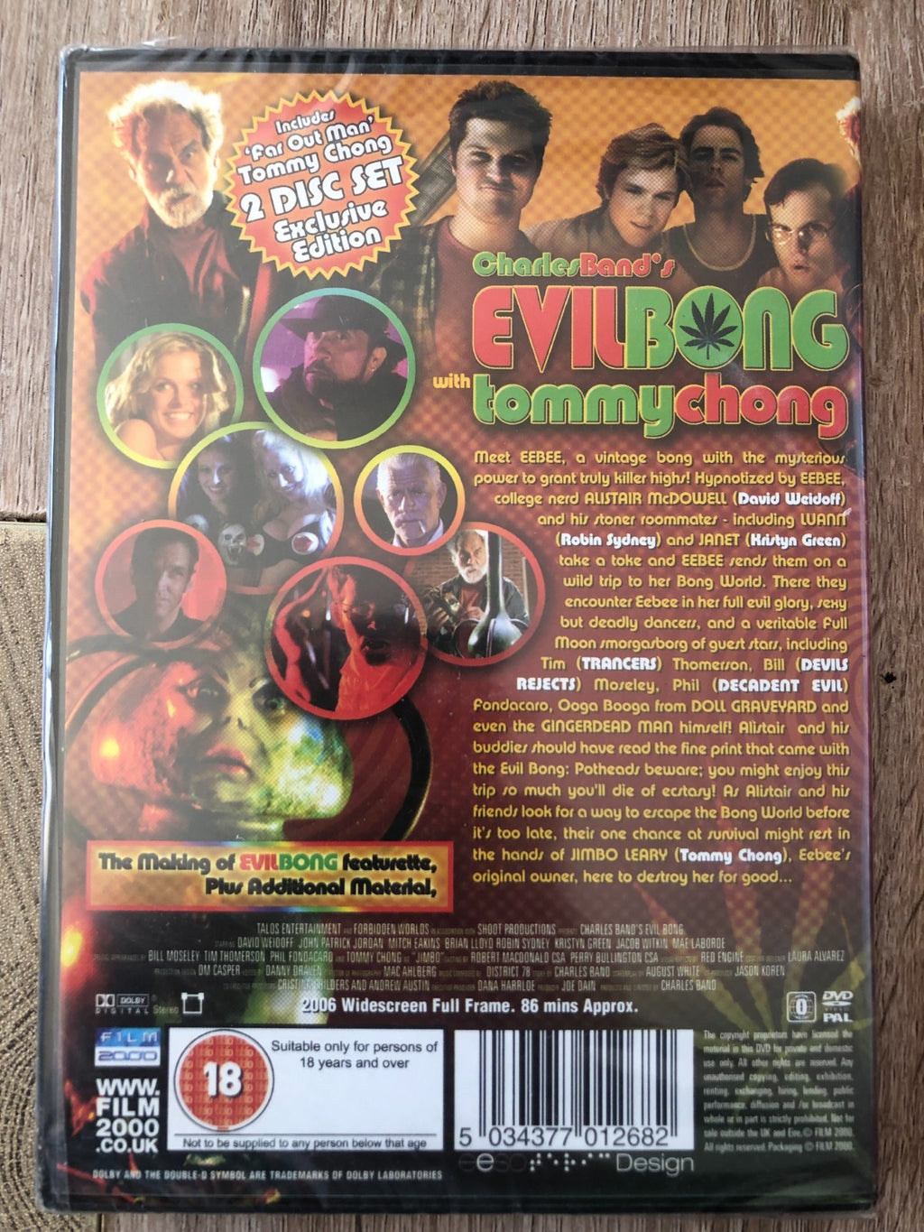 Evil Bong With Tommy Chong Charles Band [DVD] New & Sealed