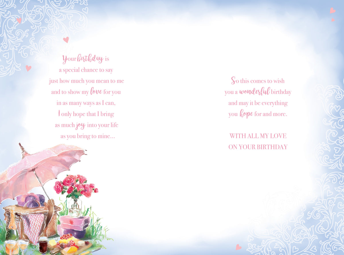 Wife 60th Birthday Card 60 Today Picnic Happy Lovely Verse