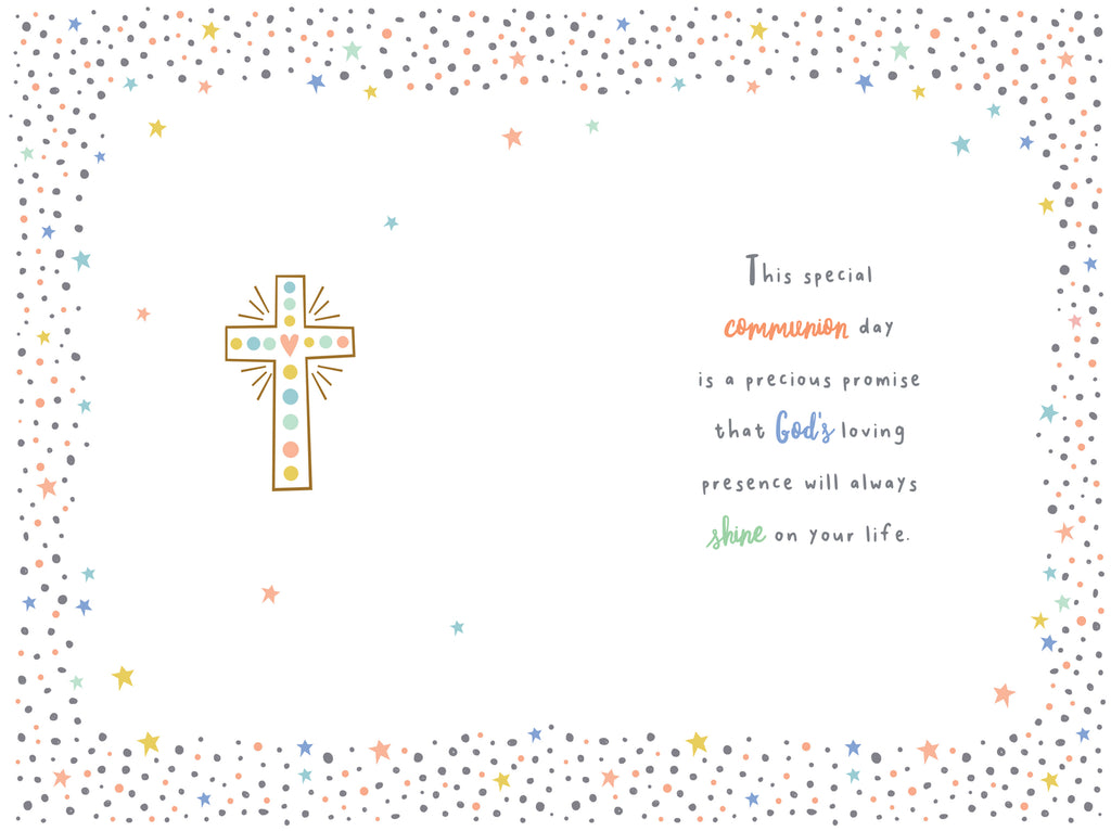 First Holy Communion Card On Your With Very Special Blessings Lovely Verse
