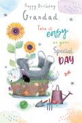 Happy Birthday Grandad Card Take It Easy On Your Special Day Cute Dog