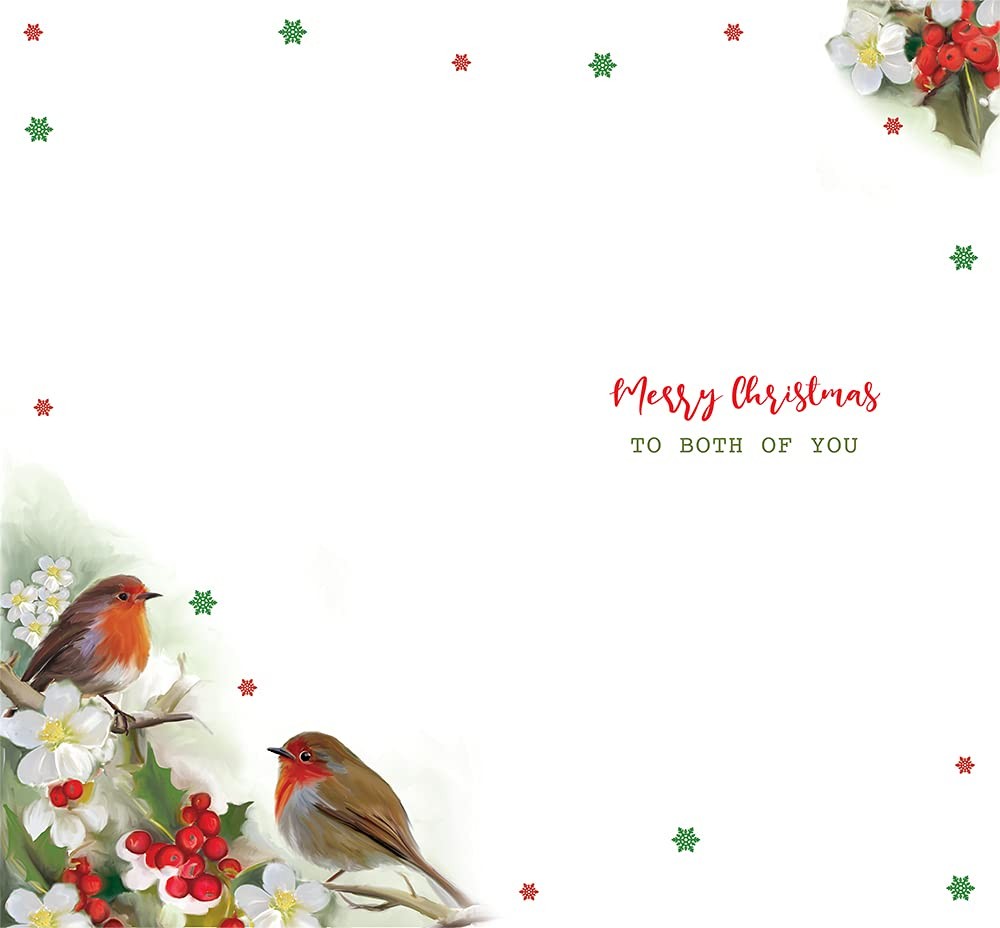 Both Of You Christmas Card Happiness & Cheer Robins Bright Design