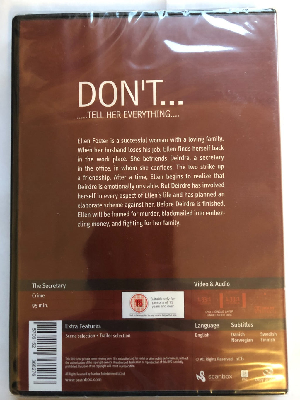 THE SECRETARY DVD Dont Tell Her Everything Barry Botswick Movie R2 New & Sealed