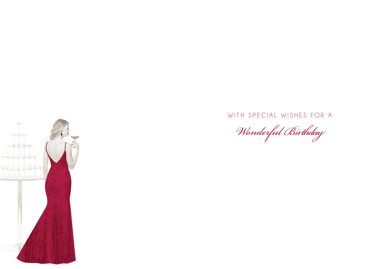 Happy 70th Birthday Card Female Foil Finish 8" x 6" Lovely Verse