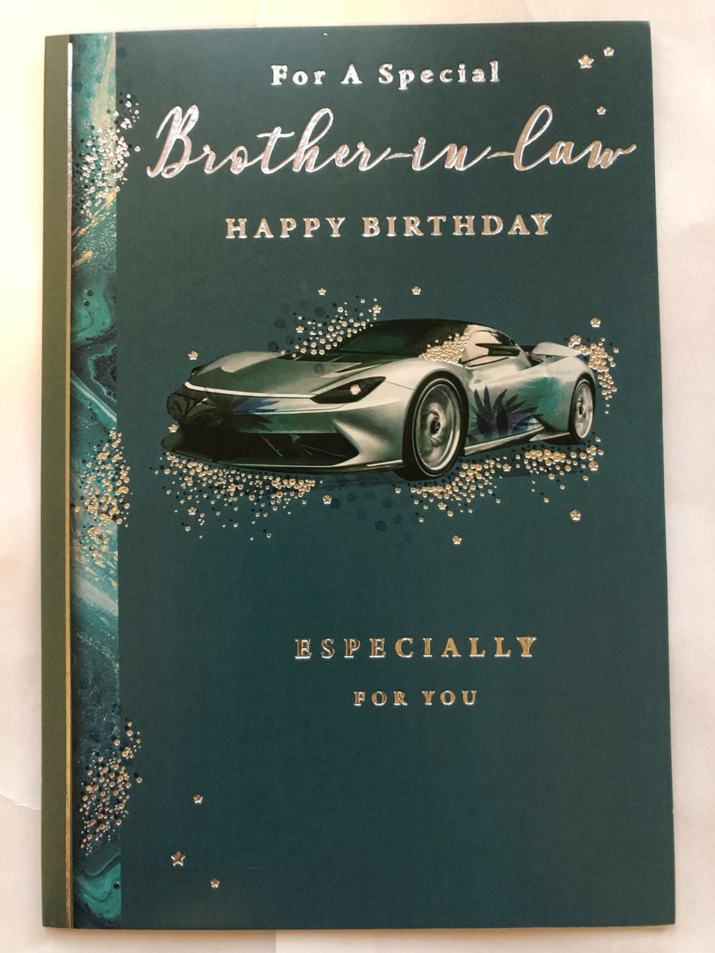 Birthday Card For Brother-in-law 13x19cm Sports Car Design Verse Inside
