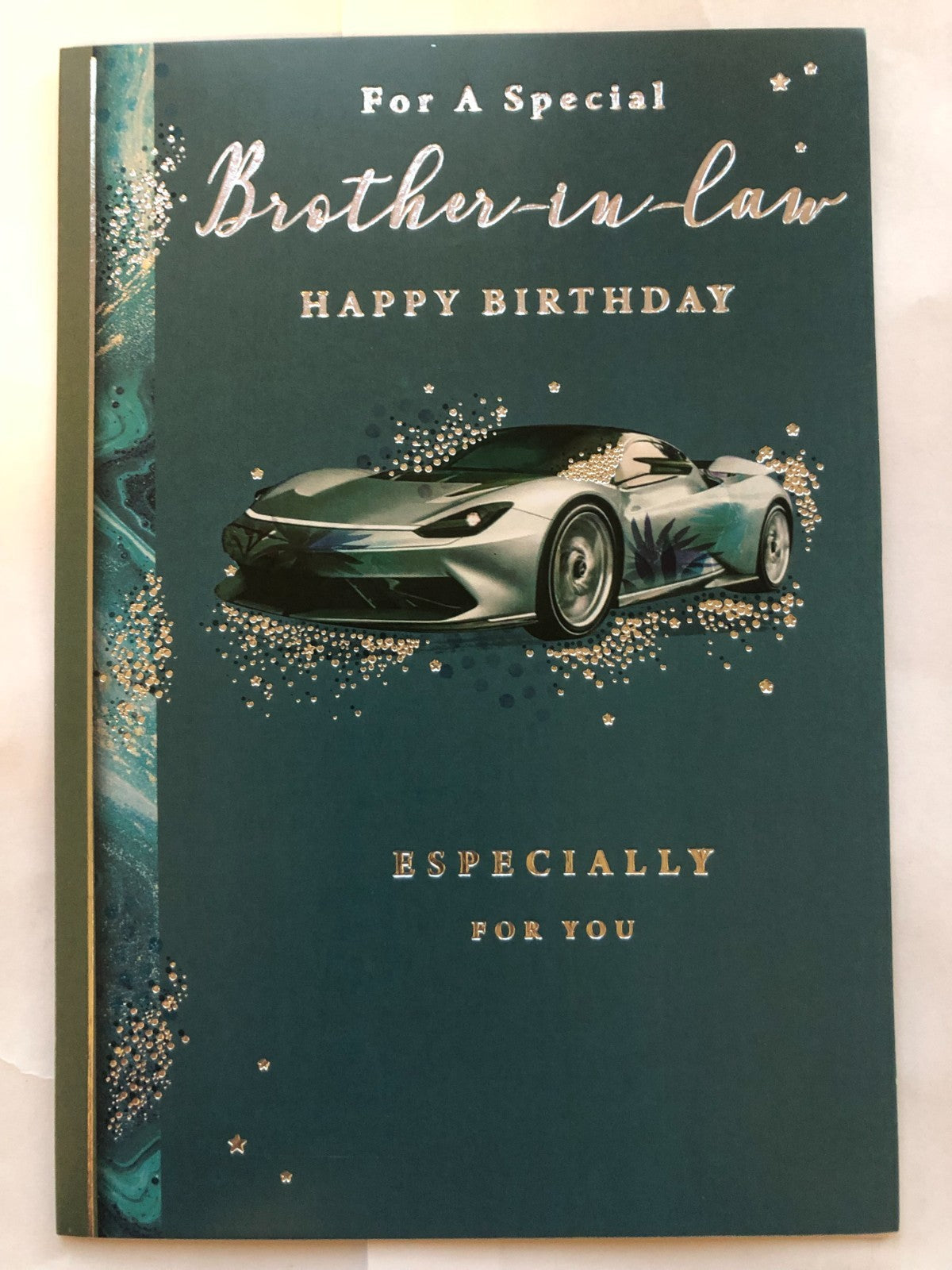 Birthday Card For Brother-in-law 13x19cm Sports Car Design Verse Inside