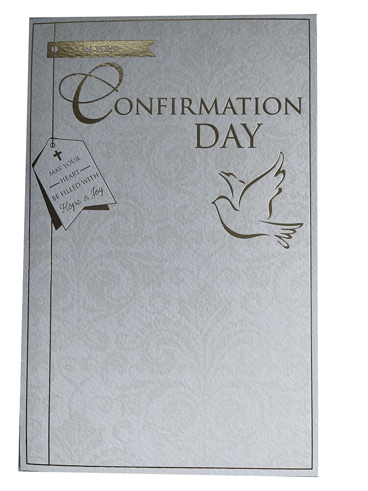 Your Confirmation Day Card On Unisex Male Female Cute Dove Design Greeting
