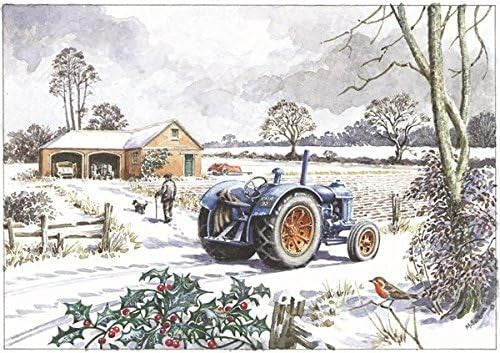 Nostalgic Traditional Tractors  Landrover Canal Christmas Card 28 Designs