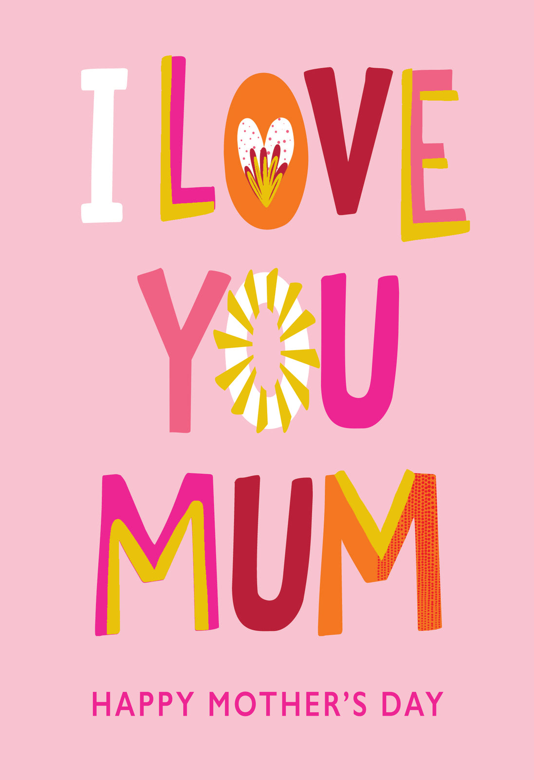 I Love You Mum Happy Mother's Day Card Lovely Verse