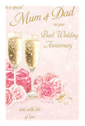 Mum Dad Pearl Anniversary Larger Card On Your 30th Wedding Greeting