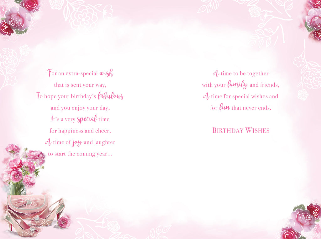 Mum 60th Birthday Card 60 Today Shoes & Bag Happy Lovely Verse