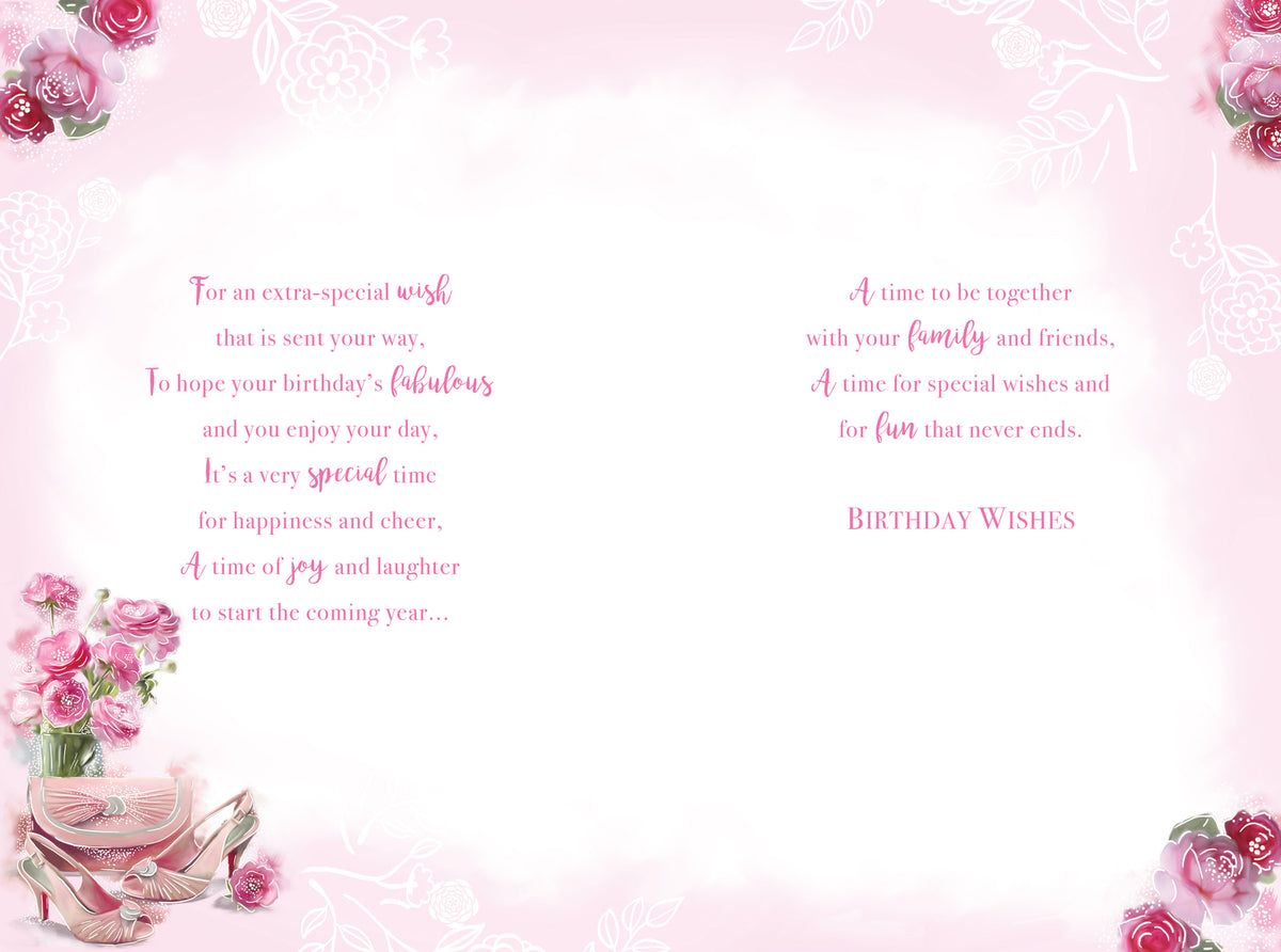 Mum 60th Birthday Card 60 Today Shoes & Bag Happy Lovely Verse