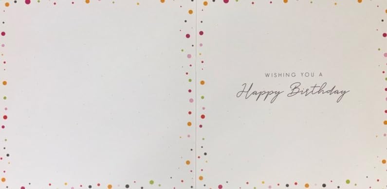 Birthday Card for Her Tropical Pineapple Fruit Sparkly Glitter Large Square Card