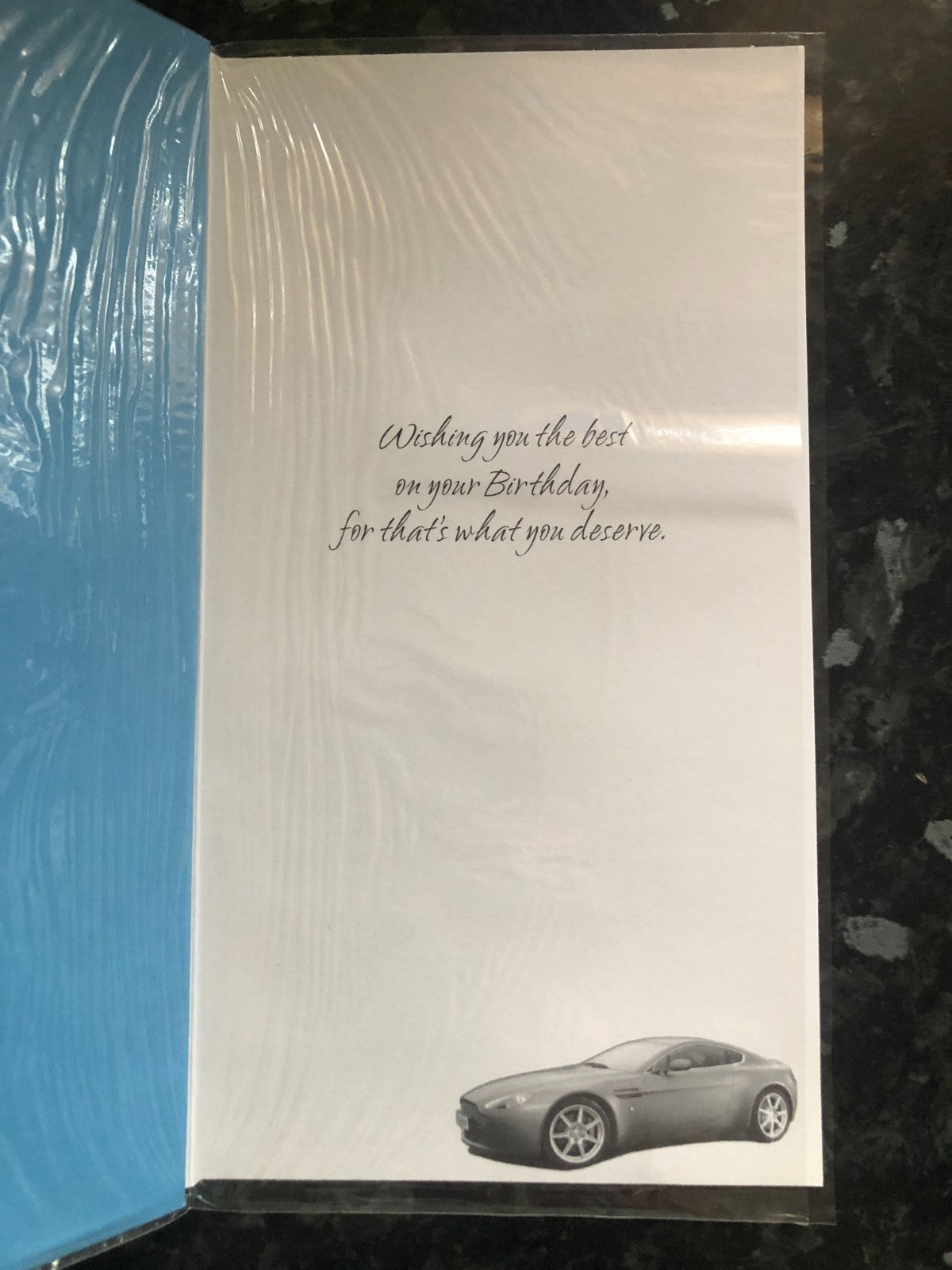 Brother Birthday Card Blue Sports Cars For Him Mens Tall Slim Embossed Verse