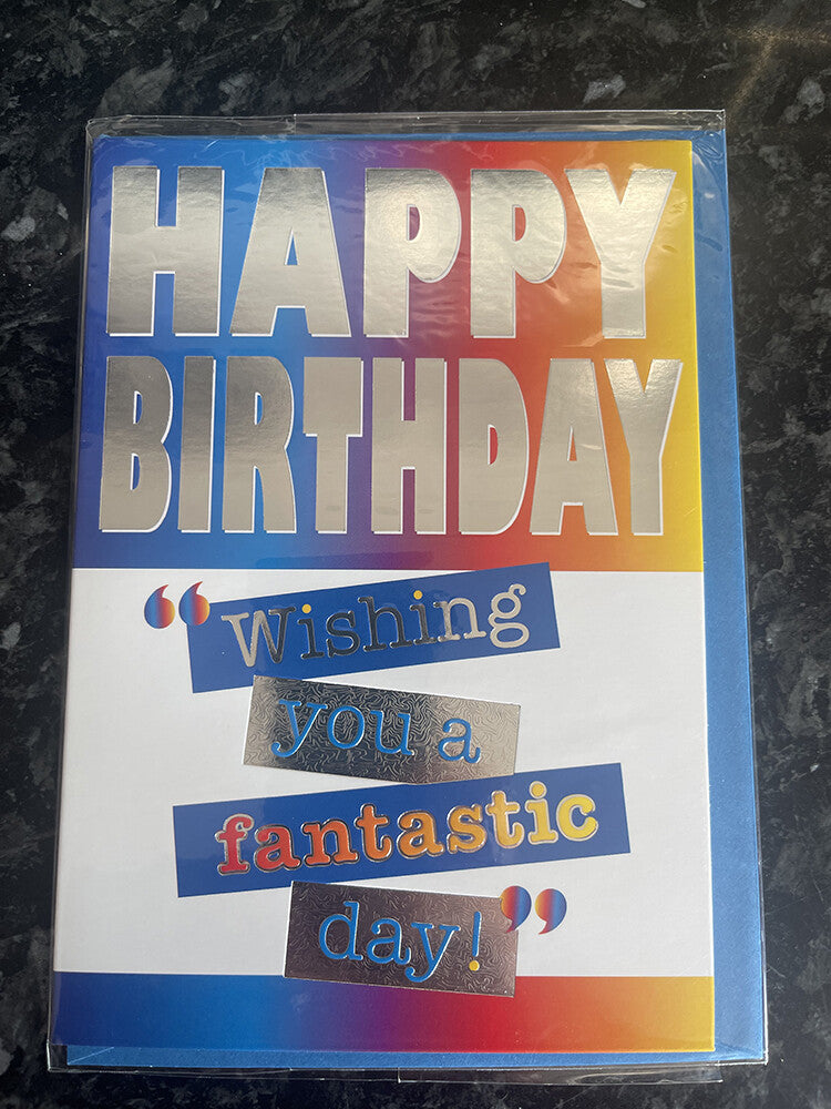 Open Happy Birthday Card Wishing You A Fantastic Day