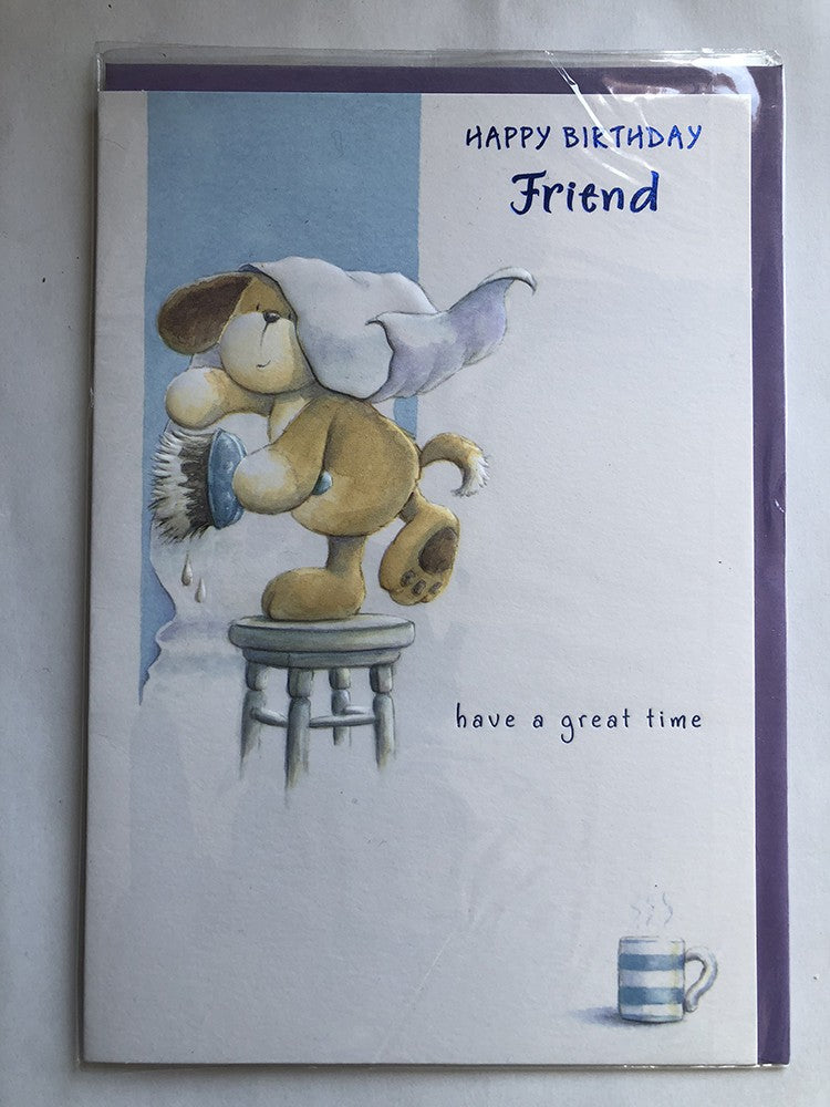 Friend Happy Birthday CardCute Dog Trying To Wallpaper Tea Coffee Mug DIY