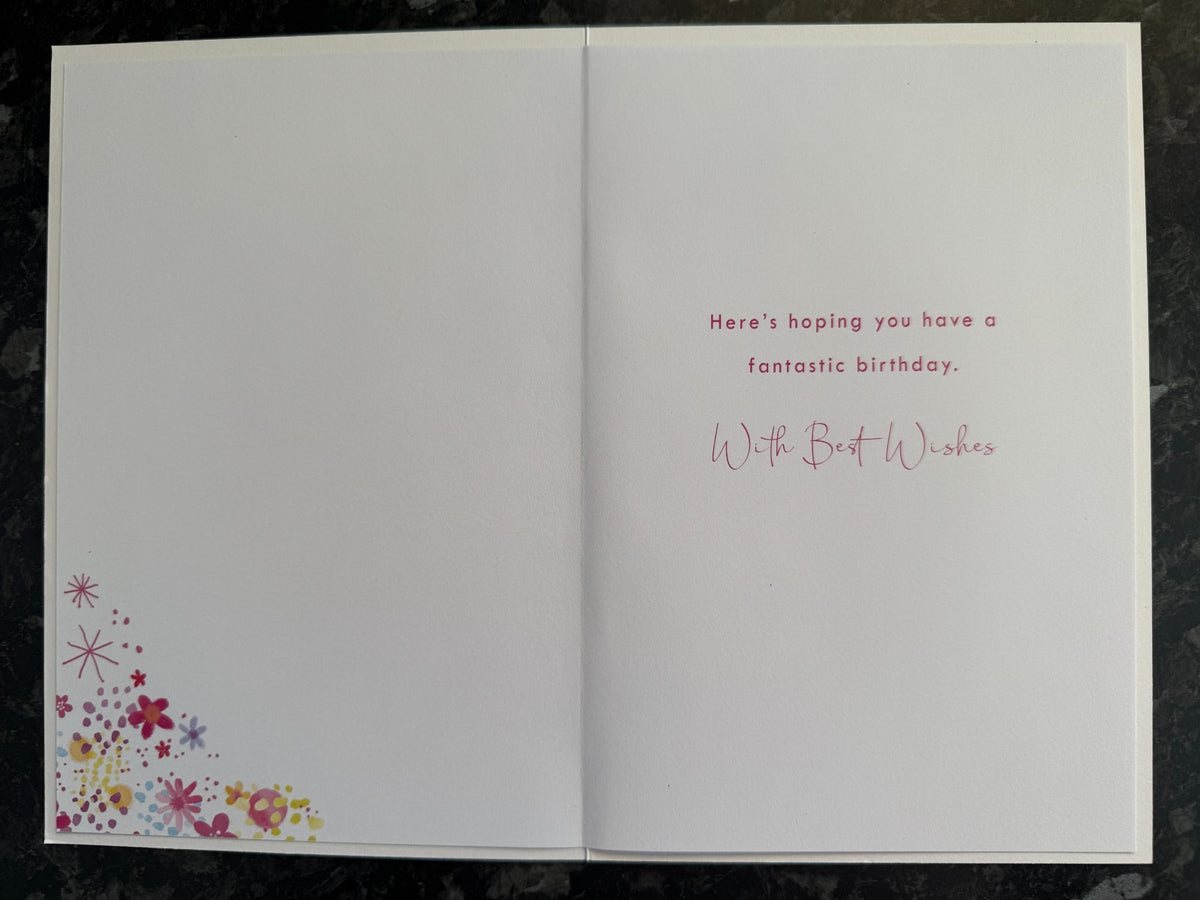 Granddaughter Birthday Card Large Luxury Fashion Dress Floral Female Cards UK