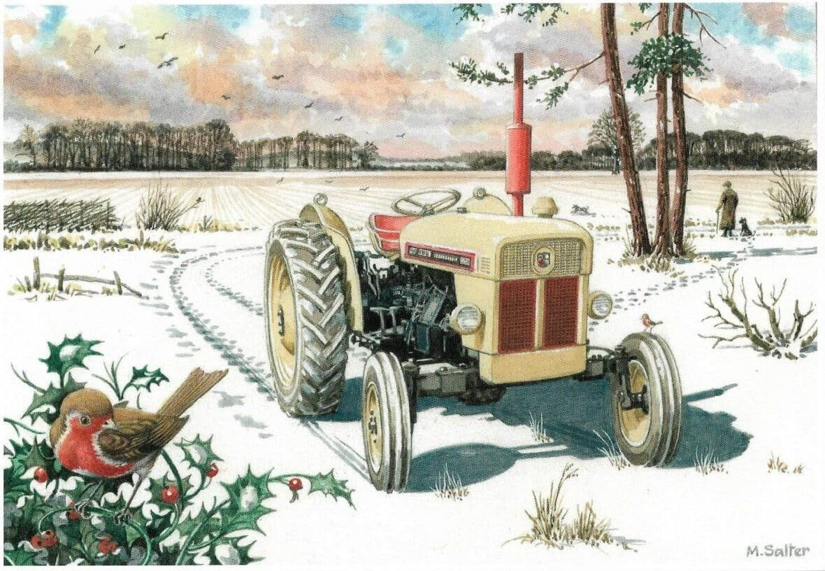 Nostalgic Traditional Tractors  Landrover Canal Christmas Card 28 Designs