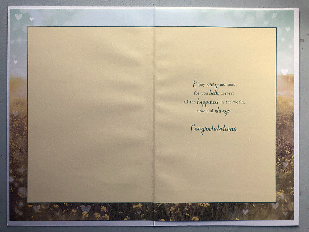 Couple Engagement Card For A Lovely Country Meadow Sentiments Lovely Verse