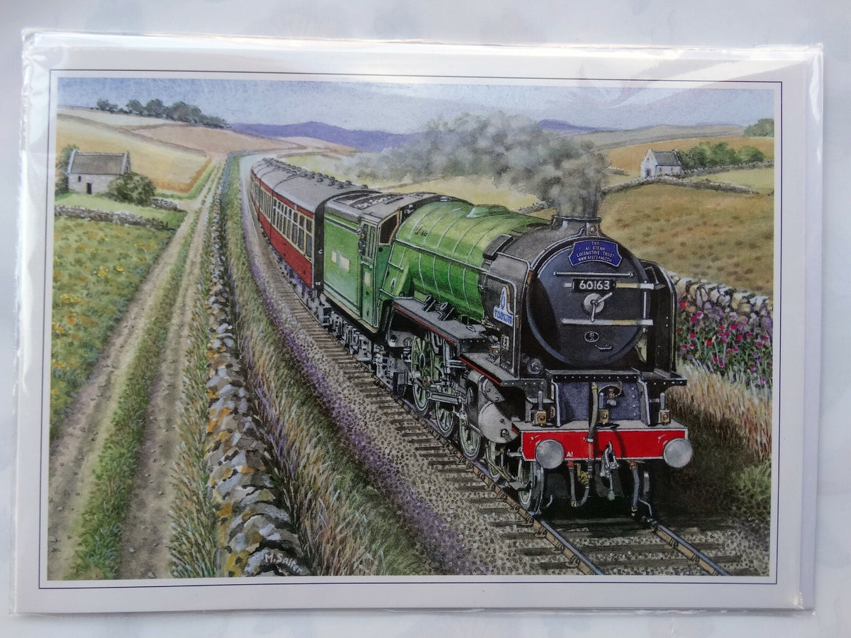 A1 Pacific Train Card No 60163 TornadoDesign Open Blank Birthday New Christmas