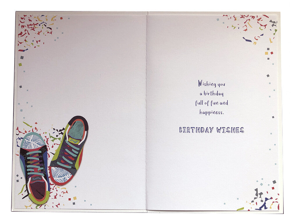 Son 9th Birthday Card Age 9 With Love Trainers Happy