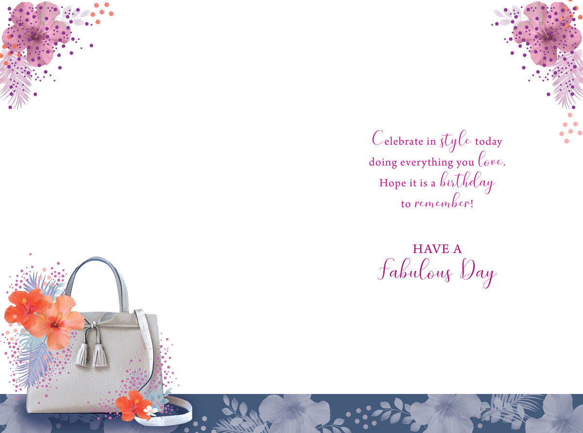 Sister 60th Birthday Card  60 Today Handbag Happy Lovely Verse