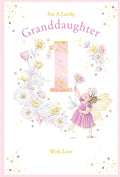 Granddaughter 1st Birthday Card Age 1 Daisy Fairy 9" x 6" Lovely Verse