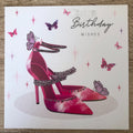 High Heels Birthday Card for Her Stiletto Shoes Sparkly Glitter Large CarD
