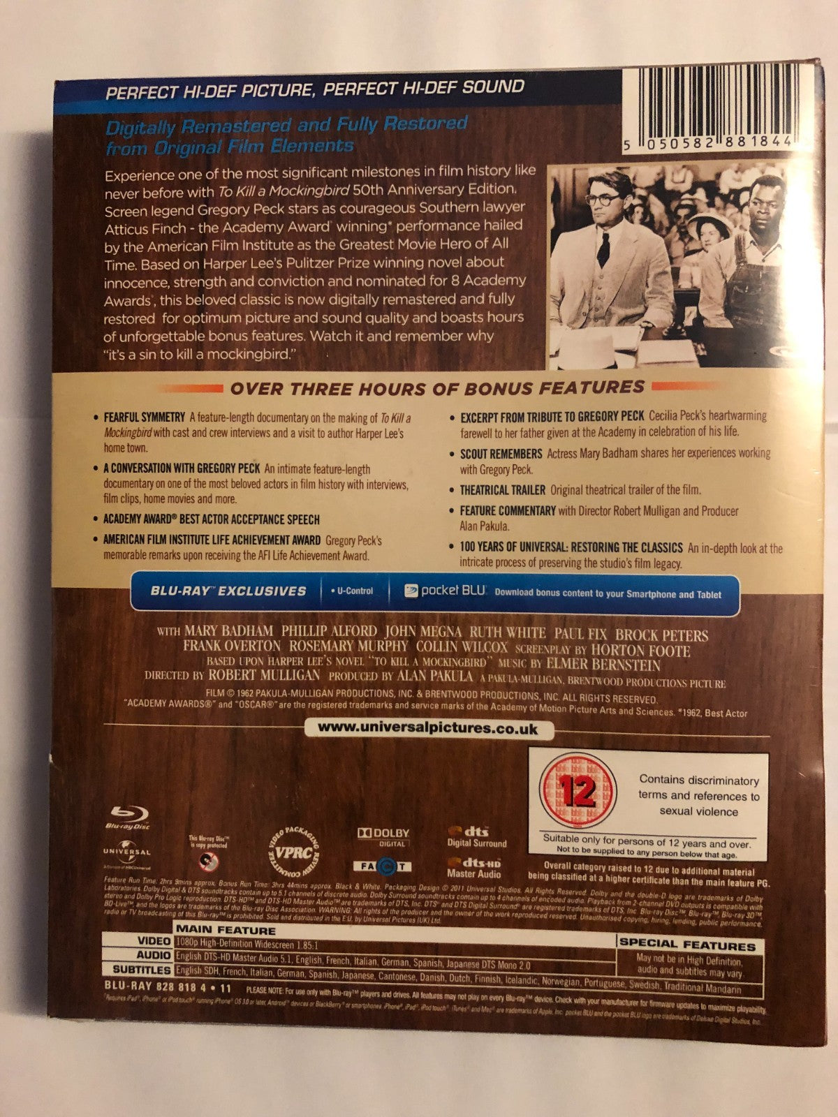 To Kill A Mockingbird Digibook Limited Edition (Blu-ray, 2012) 50th Anniversary