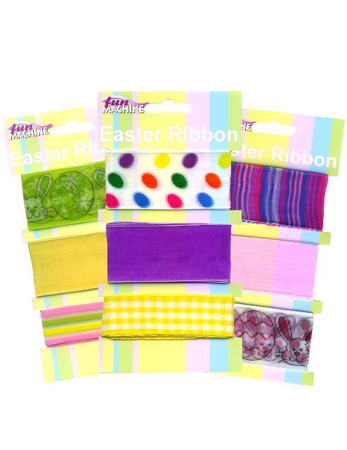 Easter Bonnet Ribbon 3 x Ribbons  Decorating Crafts  Gift Present New Carded