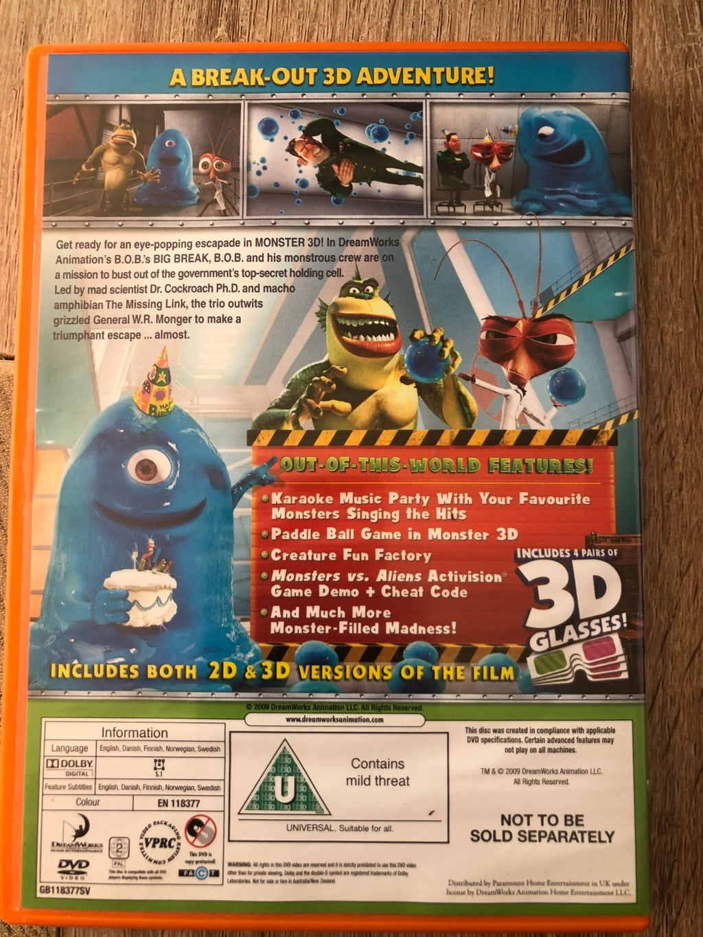 Monsters Vs Aliens (Double Kids Boxset) DVD Brand New UK Release Genuine